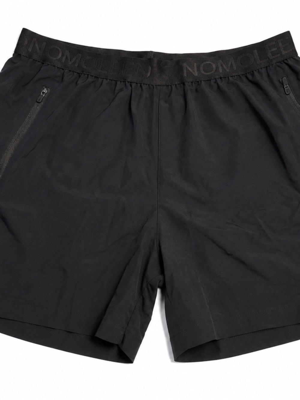 Men’s Black Athletic Shorts with Zip Pockets